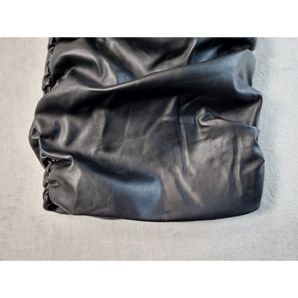 Superdown Tank Top Womens Size XS Black Faux Leather Polyester Off The Shoulder - Picture 3 of 9